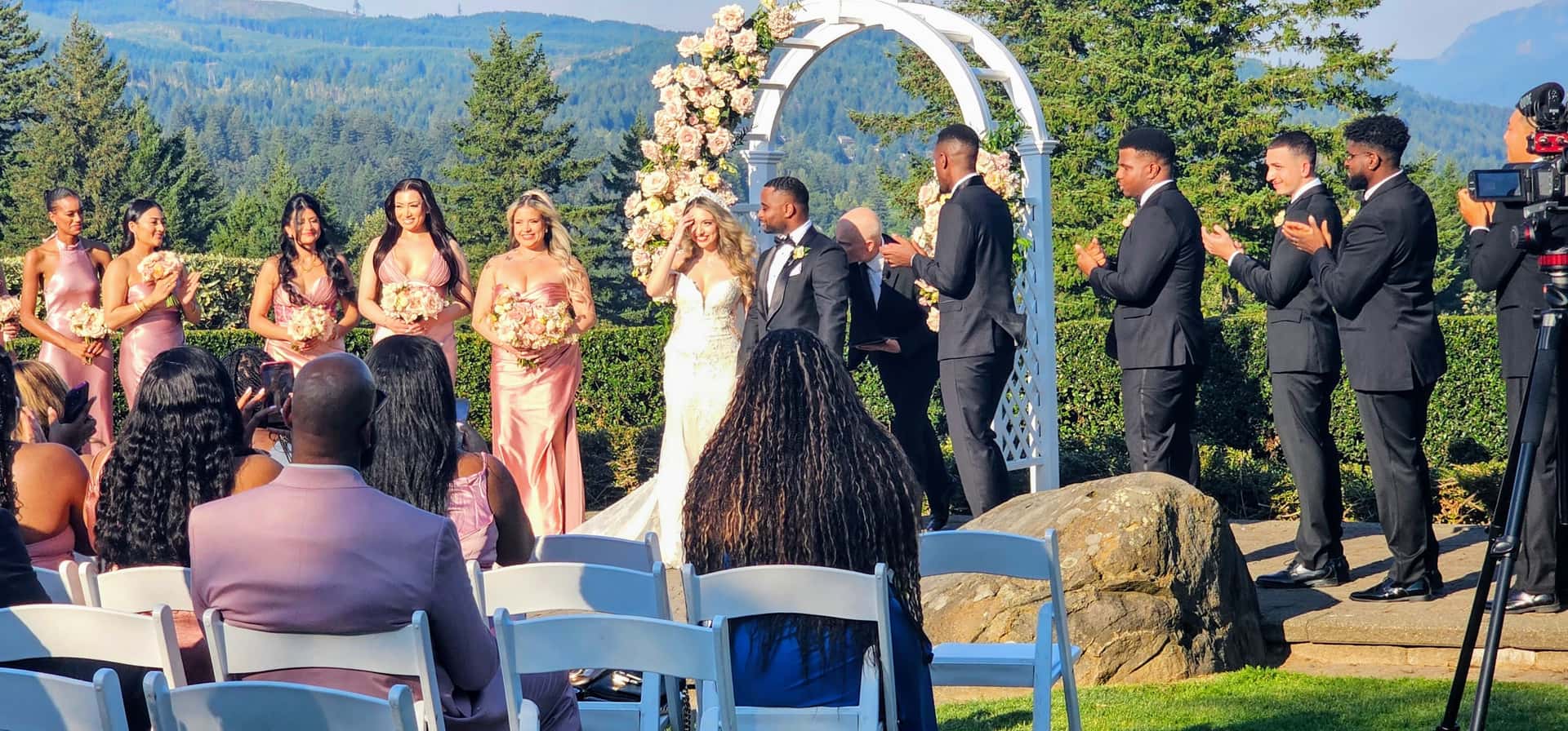 Outdoor wedding ceremony