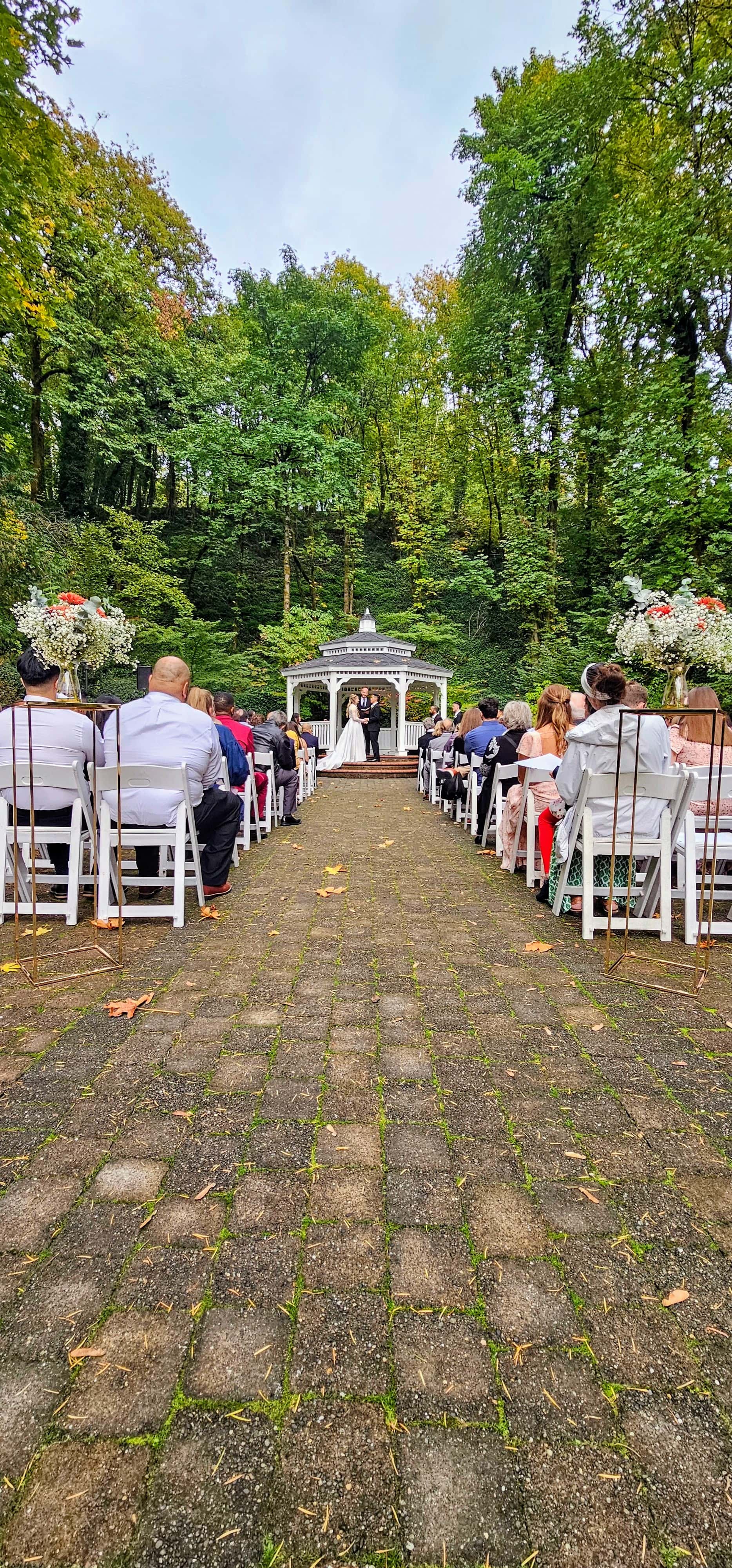 Garden gazebo ceremony